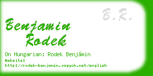 benjamin rodek business card